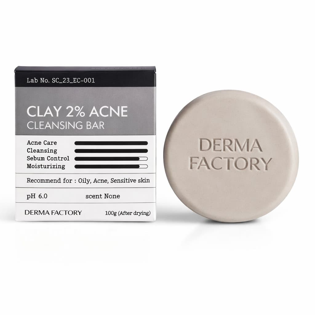 Derma Factory Clay 2% Acne Cleansing Bar